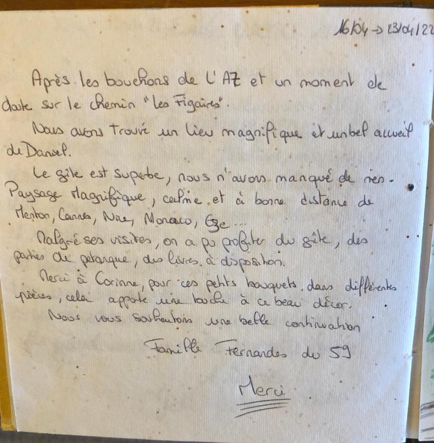 Les Figaires Villa L'Escarene Buitenkant foto